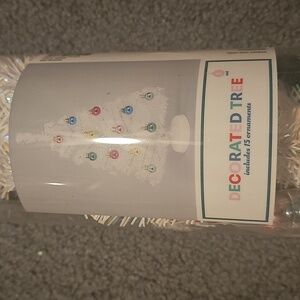 Target Bullseye Mini 16 in Christmas Trees Pastel White NIB